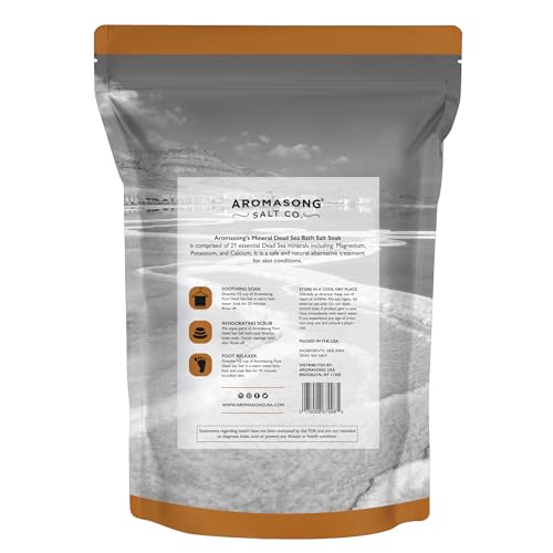 19 lbs Raw Dead Sea Salt Not Cleaned - Still Contains All Dead sea Minerals Including Dead sea Mud - Fine Medium Grain Bath Salt Large resealable Bulk Pack (Packaging May Vary)