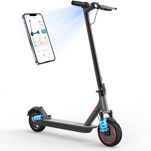 Electric Scooter for Adults, 8.5"/10" Tires, 19/22Mph, 350W/500W Motor, 21-28 Miles Range, Folding E-Scooter with Dual Suspension,APP(V1/SPRO/MAX/PRO)