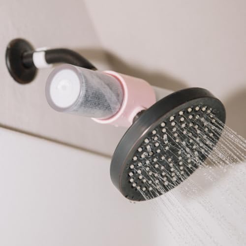 Weddell Duo Shower Filter - NSF Certified Shower Filter, High Pressure Activated Carbon Filter, Removes Chlorine, PFAS & Particulates, Clinically Tested For Healthier Skin & Hair (Pink)