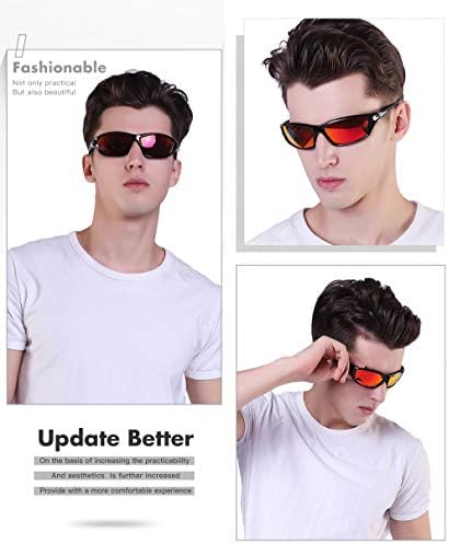 FAGUMA Sports Polarized Sunglasses For Men Cycling Driving Fishing UV400 Protection
