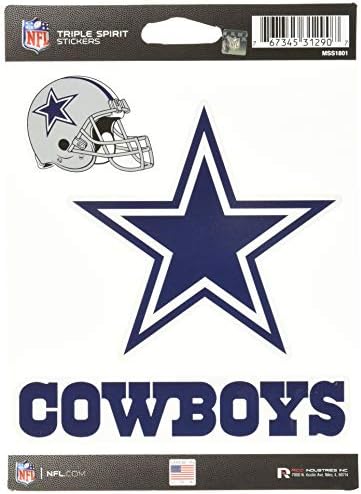 Rico Industries NFL Football Triple Spirit Stickers Triple Sticker Sheet