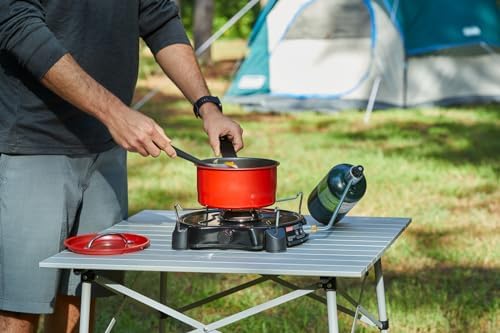 Coleman PowerPack 7,500 BTU Propane Camping Stove, Portable Adjustable Burner with Precise Temperature Control Fits 12-Inch Pan, Great for Camping, Hunting, Backpacking, Tailgating, & More