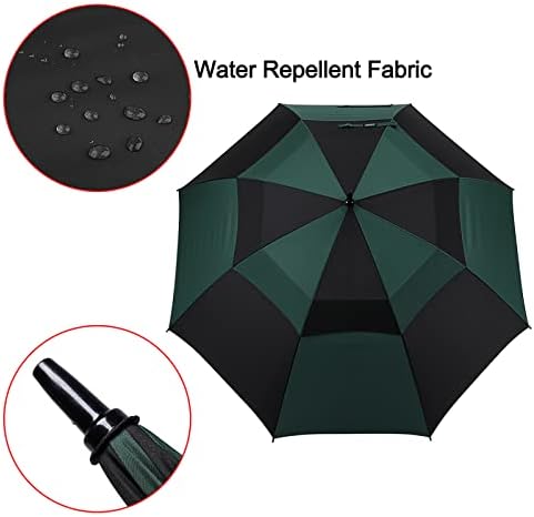 G4Free 47/54/62/68 Inch Automatic Open Golf Umbrella Oversize Extra Large Double Canopy Vented Windproof Waterproof Stick Umbrellas
