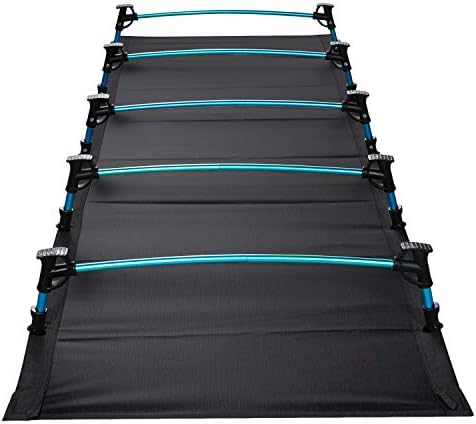 MOON LENCE Folding Camping Cot Outdoor Camping Bed Portable with Carry Bag Camp Cots for Adults for Hiking Backpacking Car Camping Outdoor&Indoor&Beach Use (black1)
