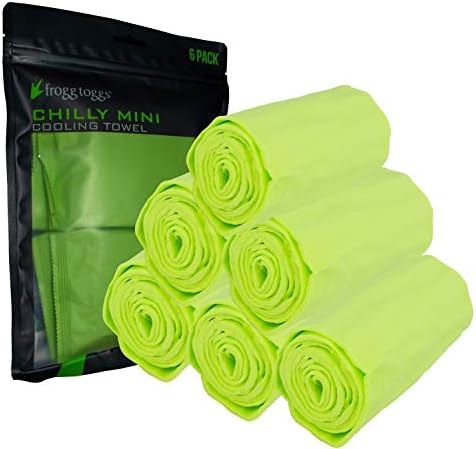 FROGG TOGGS Chilly Mini Cooling Neck Towel, 6 count, 29"x3"