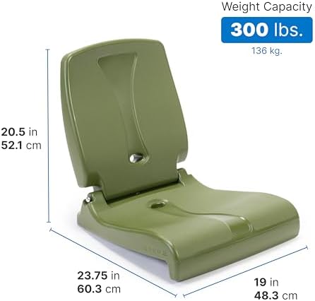 Step2 Folding Flip Seat, Lightweight Portable Outdoor Chair for Poolside, Camping, Beach, Boats, Tailgates, Durable Ground Chair with Back Support for Adults, Brown