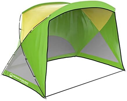 Beach Tent Sun Shelter - Sport Umbrella - UV Protection and Water-Resistant with Carry Bag – Shade Canopy for Families by Wakeman Outdoors (Green)