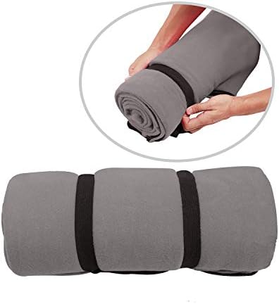 REDCAMP Fleece Sleeping Bag Liner for Adult Warm or Cold Weather, 75" Long Full Sized Zipper Camping Blanket for Outdoor Indoor Used with Sack, Grey