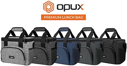 OPUX Soft Cooler Bag, Insulated Collapsible Lunch Cooler Bag for Men Work Camping Beach Travel, Portable Soft Sided Leakproof Waterproof Large Lunch Bag Box with Shoulder Strap 18 Cans, Black