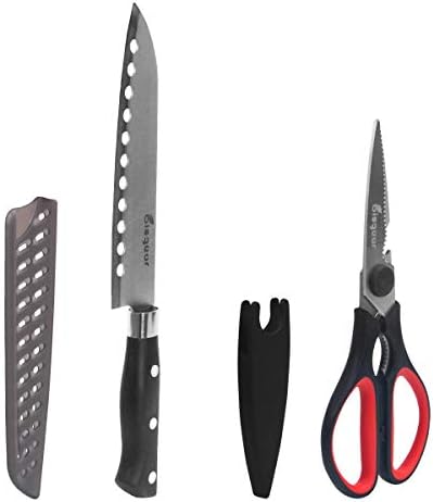 Bisgear Backpacking Camping Cookware Camp Kitchen Utensil BBQ Organizer Travel Mess Kit with Water Resistant Case, Cutting Board, Rice Paddle, Tongs, Scissors, Knife, Spork