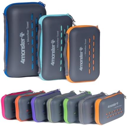 4Monster Camping Towel Super Absorbent, Quick Dry Microfiber Travel Towel, Light Weight Ultra Soft Compact Gym Towel for Hiking Swimming Beach Yoga Travel Sports Backpack