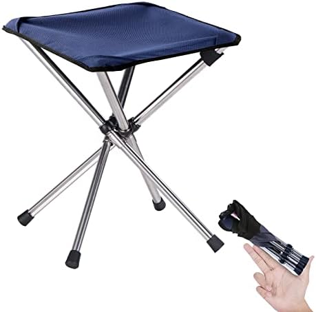Camping Stool,Small Folding Chair,13.8" Lightweight Folding Stool Compact Backpacking Stool with Carry Bag