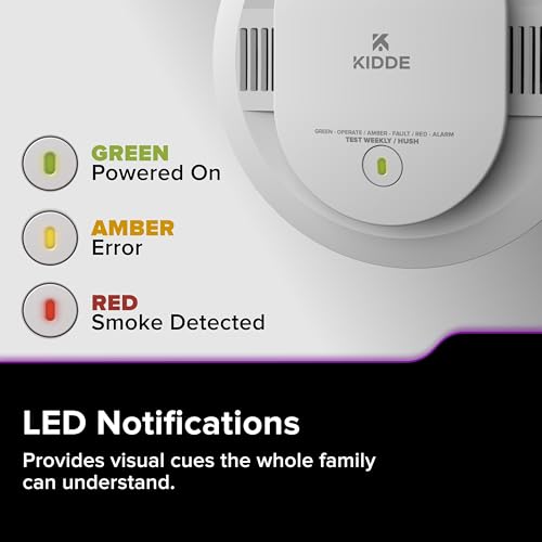 Kidde Hardwired Kidde App Enabled Smart Smoke and Carbon Monoxide Detector, AA Battery Backup, Voice Alerts, Interconnected Alarm