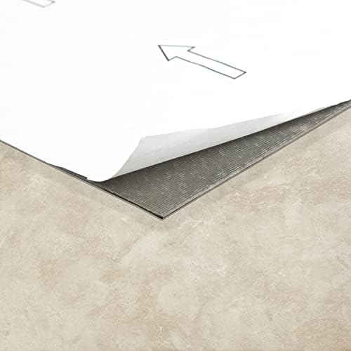 Nexus Self Adhesive 12-Inch Vinyl Floor Tiles, 20 Tiles - 12" x 12", Carrera Marble Slate Pattern - Peel & Stick, DIY Flooring for Kitchen, Dining Room, Bedrooms & Bathrooms by Achim Home Decor