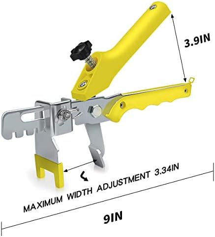 DGSL Tile Leveling System with Tile Plier - 300-Piece Tile Spacers Clips and 100-Piece Reusable Wedges - Tile Tools Set for Stone Installation (1/8 Inch Tile Spacers)