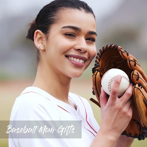 SmileBelle Sterling Silver Sports Earrings, Hypoallergenic Volleyball Earrings, Soccer, Basketball Jewelry Baseball Golf Stud for Women Mom as Sports Fan Senior Night Gift Teen Stuff Accessories