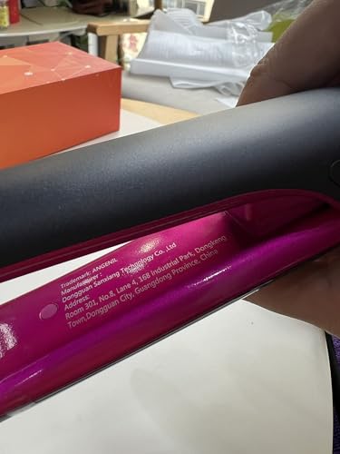 ANGENIL Pro Titanium Flat Iron Hair Straightener and Curler 2 in 1, Dual Voltage - Hair Straightening Ceramic Flat Iron 1-inch with Anti-Scald Heat Resistant Silicone Mat Facial Cleansing Brushes, Lcd