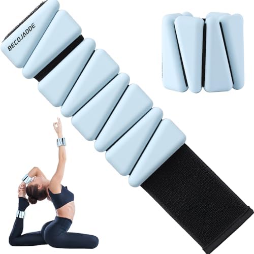 Wrist Ankle Weights Set of 2(1 lb/2 lbs Each) Adjustable Weights Training Intensity for Strength Training Walking Running Yoga Pilates Jogging for Women Men