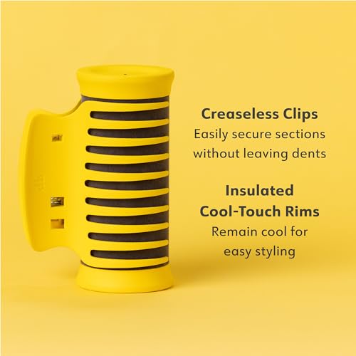 Drybar The Roller Club Curling Hot Rollers | 10 Rollers, 2 Sizes, Heats-Up Fast, Gentle on Hair, Reduces Frizz, Adds Shine, comes with Heat-Resistant Bag