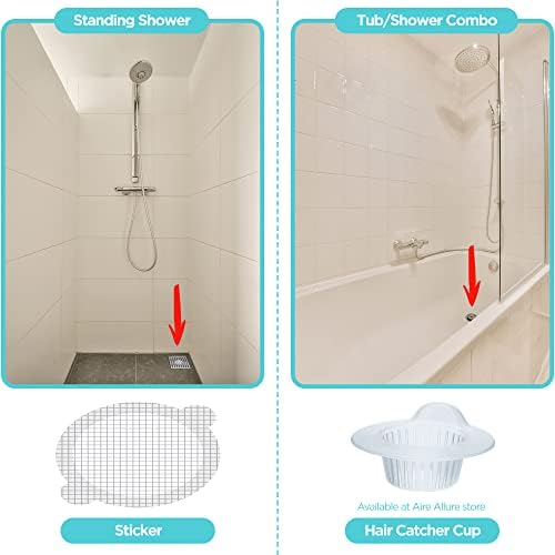 100 Pack, Disposable Shower Drain Hair Catcher Mesh Stickers