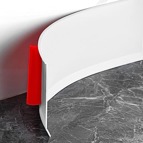 Flexible Baseboard Molding Trim 4 Inch Self-Adhesive Vinyl Wall Base Peel and Stick Cove Base Rubber Wall Baseboard Moulding Trim (20Ft, White)