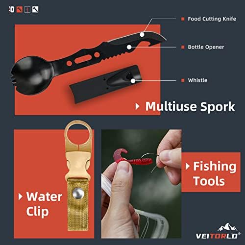 VEITORLD Gifts for Men Him Husband Dad Fathers Day - Survival Gear and Equipment 12 in 1, Survival Kits - Cool Fishing Hunting Camping Anniversary Birthday Gifts for Man Teen Boy Boyfriend Women