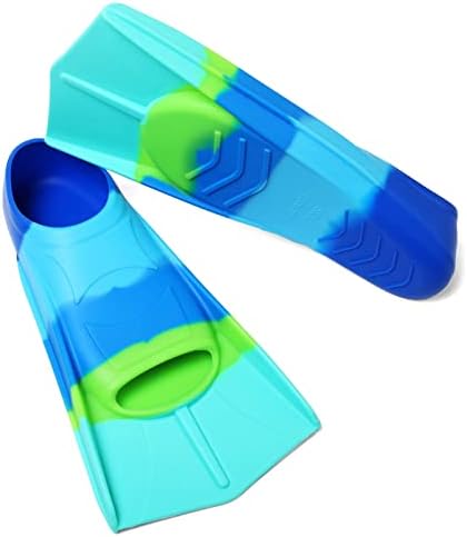 Kids Swim Fins,Short Kids Fins Youth Swimming Flippers for Lap Swimming Training for Children Girls Boys Beginners