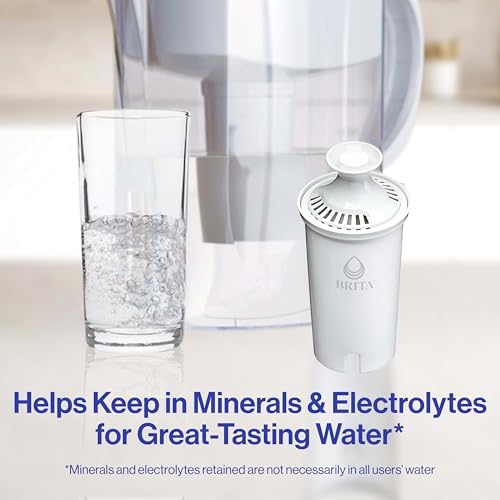 Brita Standard Water Filter for Pitchers and Dispensers, BPA-Free, Reduces Copper, Cadmium and Mercury Impurities, Lasts Two Months or 40 Gallons, Includes 2 Filters