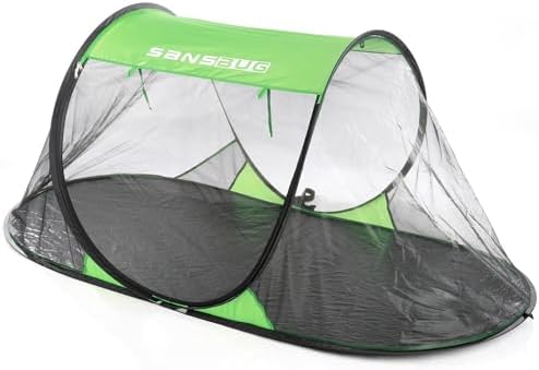 Instant Pop up Screen Tent for Camping, Noseeum Netting has Finer Mesh Than a Mosquito Net (Tarp Floor)