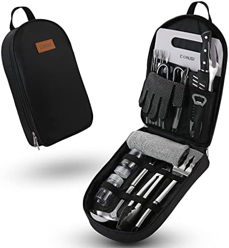 Camping Cookware Storage Bag - Camping Cooking Utensils Set Bag Camping Tool Portable Storage Bag Suitable for Knife, Fork, Spoon, Chopping Board, Chef's Knife,Kitchenware Storage