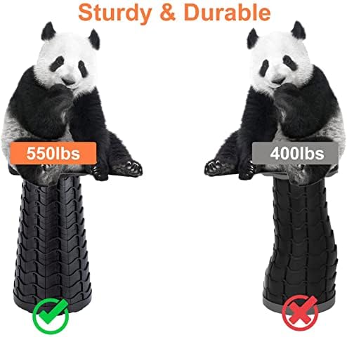 Foldable Telescoping Stool Portable, Retractable Stool for Adults, Upgraded Collapsible Folding Seats with Load Capacity 550lbs, Camping Stools for Adults
