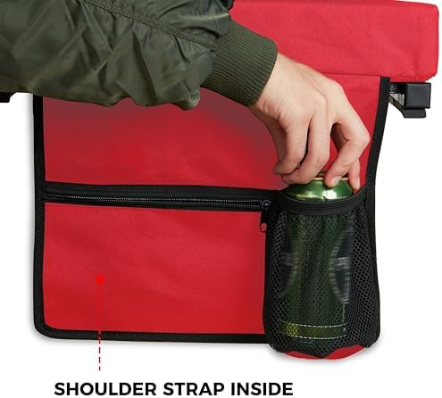 SPORT BEATS Stadium Seats with Back Support Bleacher Chairs with Back and Cushion Thick Padded Bleacher Seats Includes Shoulder Strap