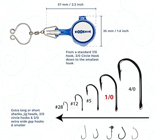 HOOK-EZE Fishing Knot Tying Tool | Protect from Fish Hooks | Tie Fishing Knots Easily | Cool Gadgets for Fishermen | Ice Fly Fishing | Fishing Accessories for Beginner Anglers | Nail Knot Tool