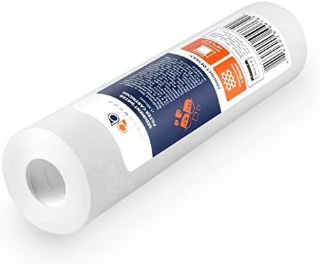 Aquaboon 10” x 2.5” Whole House and Reverse Osmosis Sediment 1 Micron Water Filter Cartridge | COMPATIBLE WITH: Culligan P1, Pentek P1, PD-1-934, P5, AP110, WFPFC5002, CFS110, RS14, WHKF-GD05 (4-PACK)