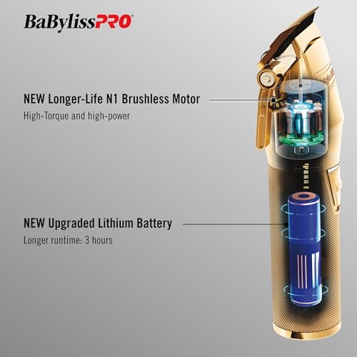 BaBylissPRO GOLDFX+ All Metal Lithium Clipper
