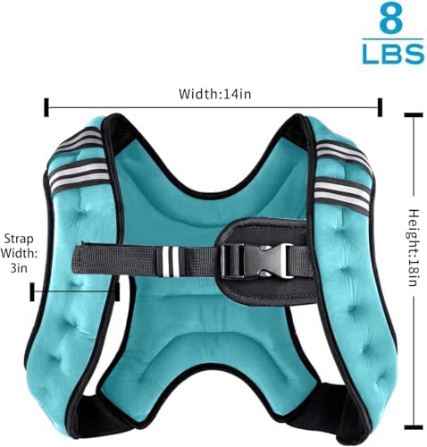 Weighted Vest Weight Vest for Men Women Kids Weights Included, Body Weight Vests Adjustable for Running, Training Workout, Jogging, Walking