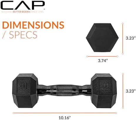 CAP Barbell Coated Dumbbell Weight | Multiple Options Pairs & Sets