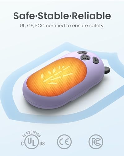 Hand Warmers Rechargeable 2 Pack, 6000mAh Electric Hand Warmer Reusable, 20Hrs Long Heating, Portable Pocket Heater Handwarmer for Women Men, Outdoor Camping, Hunting Gear