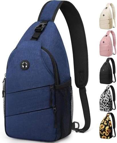 Crossbody Bags for Women Men Trendy Sling Bag Bakpack Casual Chest Bag with Convertible Shoulder Strap