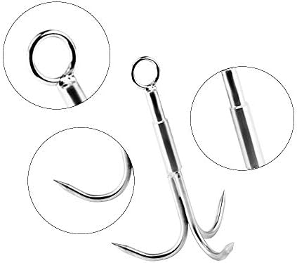 Grappling Hook with 3-Claw Stainless Steel,3 Claw Climbing Carabiner Hook for Retrieving,Outdoor Hiking,Tree Limb Removalr,Salvage.