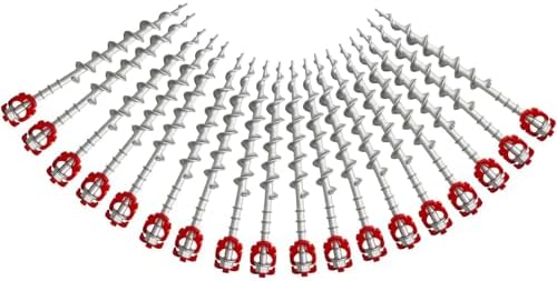 Ground Anchors Aluminum Tent Stakes Heavy Duty Tent Anchors for Swing Set Anchors Screw in kit for Securing Animals,Tents, Canopies, Sheds,Amusement Facilities,Swing Sets Outdoor-18 Packs