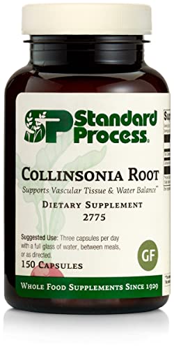 Standard Process Inc. Collinsonia Root - Whole Food Vascular Supplement, Digestive Health, Bladder Support, Digestion, and Kidney Support with Collinsonia Root -150 Capsules