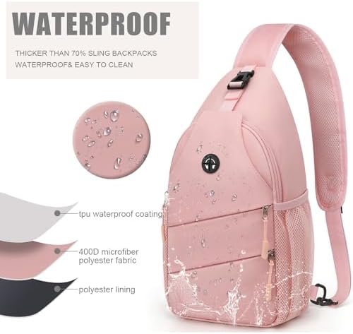 Crossbody Bags for Women Men Trendy Sling Bag Bakpack Casual Chest Bag with Convertible Shoulder Strap