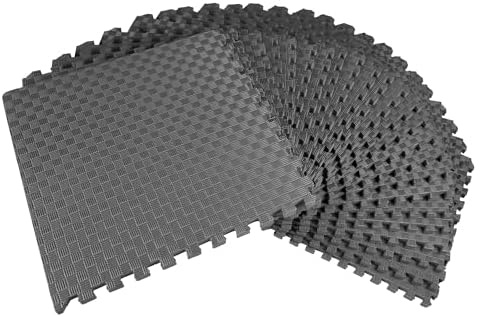 BalanceFrom Puzzle Exercise Mat with EVA Foam Interlocking Tiles for MMA, Exercise, Gymnastics and Home Gym Protective Flooring, Multiple Sizes and Colors