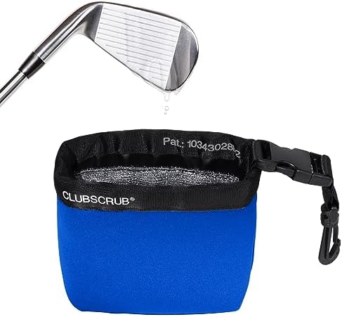 Golf Club and Golf Ball Cleaning Bag, Waterproof Clean Face Technology Liner, Detachable Clip, Machine Washable, Cleans Club Grooves, Dry Exterior (Neoprene or Microfiber Option Available)