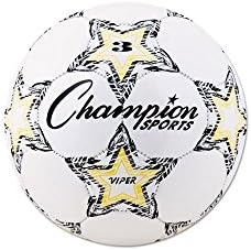 Champion Sports Viper Soccer Ball - Synthetic Leather – Youth, Kids, Adult - Sizes 3, 4, 5