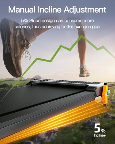 Walking Pad with Incline, Under Desk Treadmill for Home, 2.5HP Portable Treadmills with Remote Control, 4 in 1 Incline Treadmill with LED Display