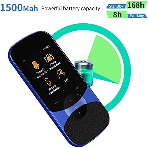 vormor Language Translator Device Two Way Instant Translator Device with 106 Language AI Voice Translator Support Online/Offline/Image/Recording Portable Translation Device with 2.4 HD Touch Screen