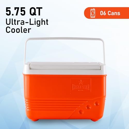 Insulated Ice Cooler Portable Ice Box Hard Heavy Duty Small Ice Chest for Camping, Tailgating, Beach, Picnic, Groceries