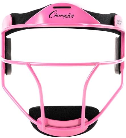 Champion Sports Steel Softball Face Mask - Classic Fielders Masks for Adults - Durable Head Guards - Premium Sports Accessories for Indoors and Outdoors - Multiple Styles